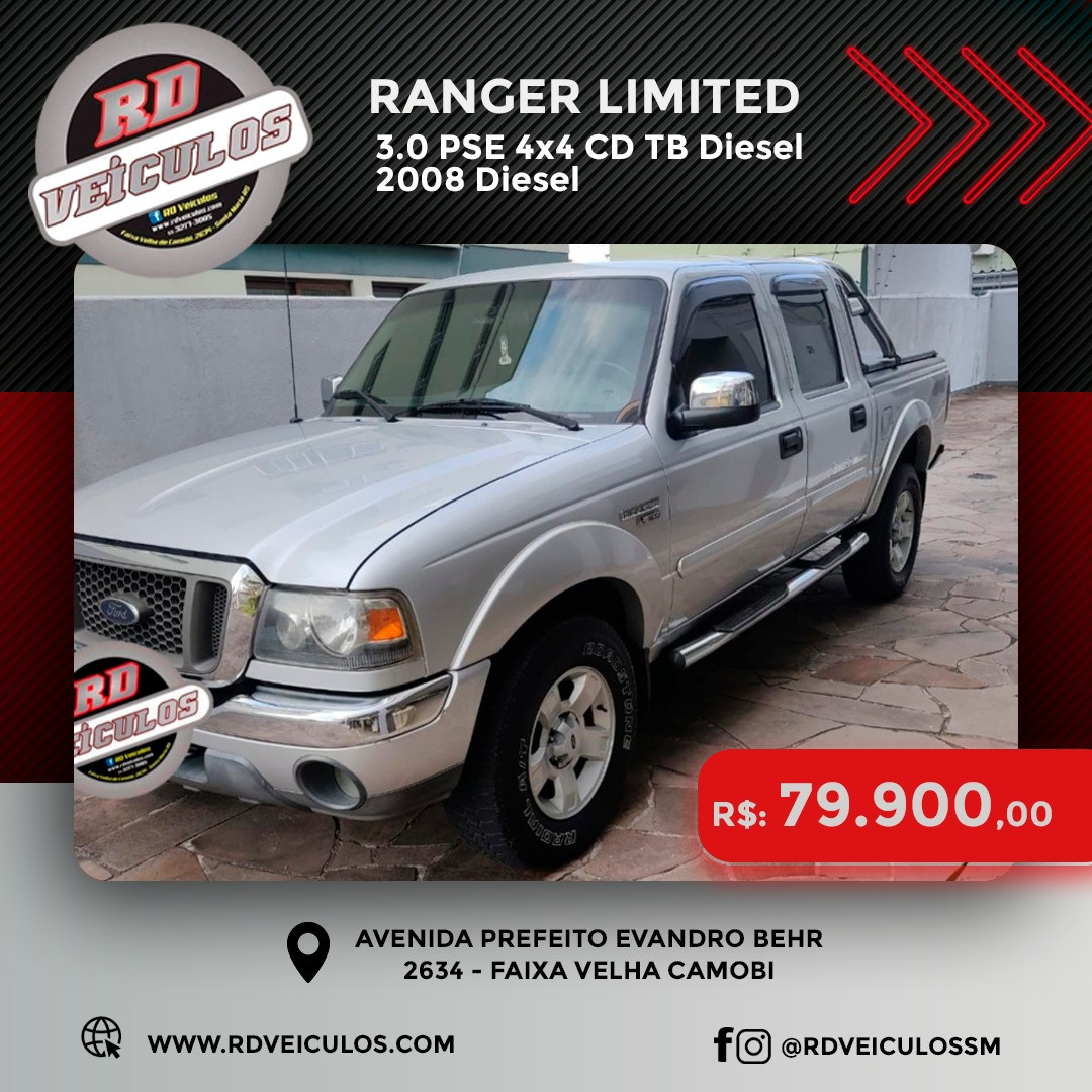 Ranger Limited 3.0 PSE 4x4 CD TB Diesel - Ford - 2008 - R$ 79.900,00