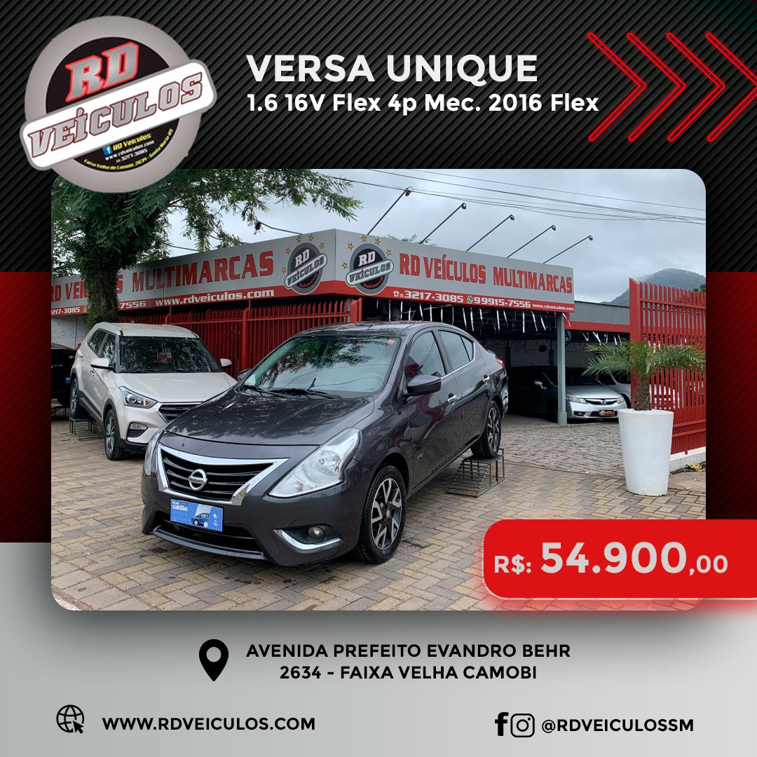 Nissan - VERSA UNIQUE 1.6 16V Flex 4p Mec. -  - 2016