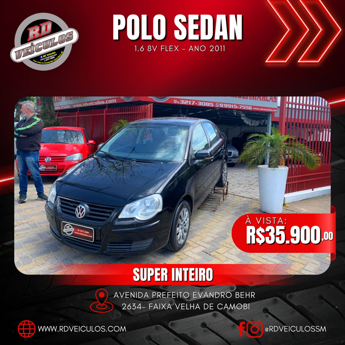 Polo Sedan 1.6 Mi Total Flex 8V 4p - VW - VolksWagen - 2011 - R$ 35.900,00