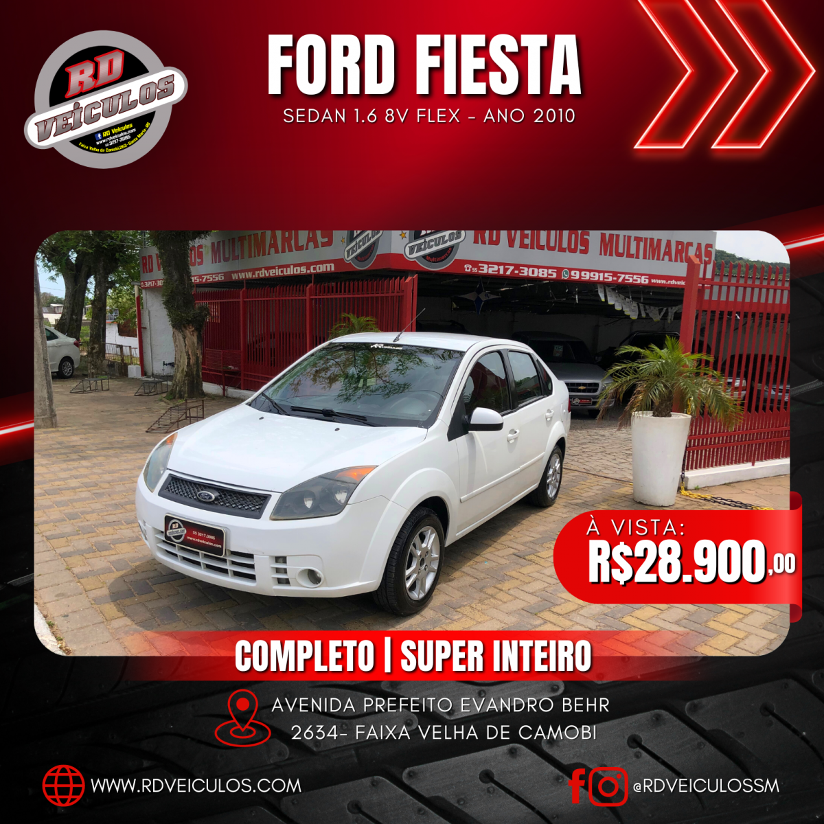Fiesta Sed. 1.6 8V Flex 4p - Ford - 2010 - R$ 28.900,00